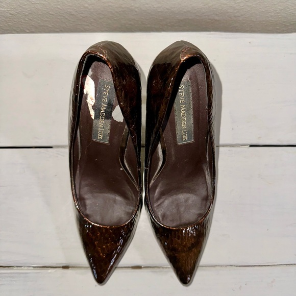 Steve Madden Luxe Kacey Womens snake Print Pump Heels - Picture 2 of 4